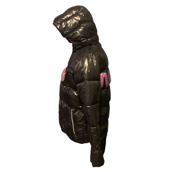 NASA Black/Hot Pink Puffer Quilted Space Jacket Chic Threads Women’s Large‎ - Picture 6 of 15